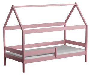 BabyBeds Dětská postel z masivu domeček růžová Velikost postele: 200x90 cm, Úložný prostor: Jeden velký šuplík na kolečkách