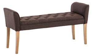 Lavice Cleopatra Chaiselongue látka, nohy antik světlé - Hnědá