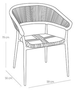 JAKKO - židle černá Exteriér | Zahradní židle