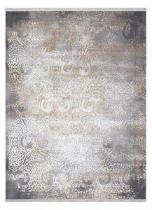 Makro Abra Moderní kusový koberec LUCE 84 Vintage šedý hořčicový Rozměr: 77x150 cm
