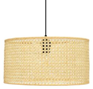 Lustr na lanku ALBA 1xE27/15W/230V pr. 40 cm ratan/černá