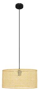 Lustr na lanku ALBA 1xE27/15W/230V pr. 40 cm ratan/černá