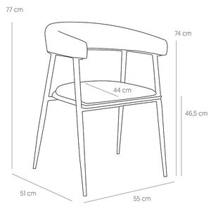 ROSLIN - židle Exteriér | Zahradní židle