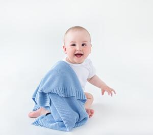 Lullalove Bambusová dečka Baby Blue modrá Velikost: 100x120 cm