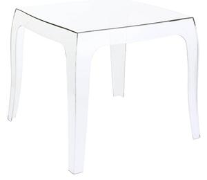 Stůl Queen ~ v43 x 50 x 50 cm - Transparentní