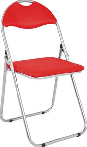 SKLÁDACÍ ŽIDLE, červená, barvy hliníku Boxxx - Jídelní židle