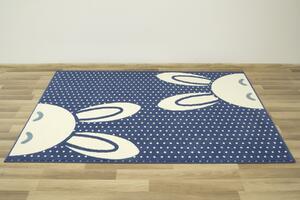 Balta Dětský kusový koberec Kids 533926/94955 Zajíček modrý Rozměr: 140x200 cm