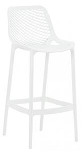 Plastová barová židle DS10778434 - Bílá