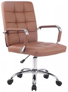 Kancelářská židle D-Pro ~ koženka - Světle hnědá