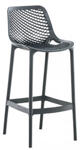 Plastová barová židle DS10778434 - Tmavě šedá