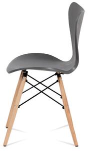 Jídelní židle CANNA — kov, šedý plast