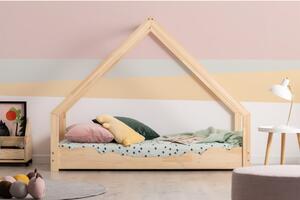 Domečková dětská postel z borovicového dřeva Adeko Loca Dork, 90 x 200 cm