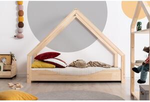 Domečková dětská postel z borovicového dřeva Adeko Loca Elin, 90 x 200 cm