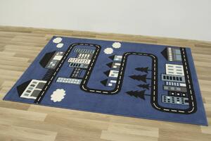 Balta Dětský kusový koberec Kids 534451/94955 Město Uličky modrý Rozměr: 100x150 cm