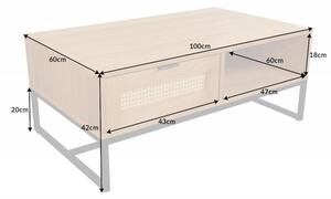 Konferenční stolek VIENNA 100 CM dubová dýha Nábytek | Obývací pokoj | Konferenční stolky | Všechny konferenční stolky