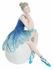 Dekorativní postava DKD Home Decor Modrý Romantický Tanečnice baletu 8,5 x 13 x 14,5 cm