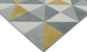 Makro Abra Moderní kusový koberec Sketch SK06 Geometrický vzor šedý žlutý Rozměr: 200x290 cm