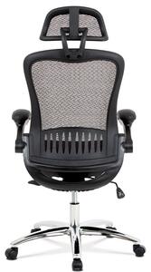 Kancelářská ergonomická židle MET — červená, s podhlavníkem a područkami