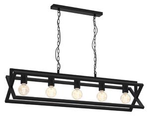 Lustr na řetězu ARNOLD 5xE27/60W/230V černá