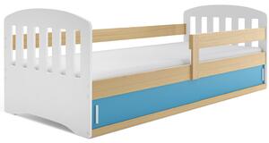 BMS Group Dětská postel s úložným prostorem (s posuvnými dvířky) CLASSIC 160x80 borovice Barva výplně dvířek: Bílá