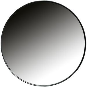 Zrcadlo DOUTZEN kulaté kovové černé Ø80cm WOOOD