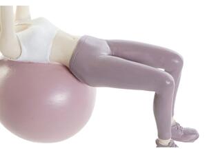 Dekorativní postava DKD Home Decor Růžový Yoga Scandi 18,5 x 8 x 17,5 cm