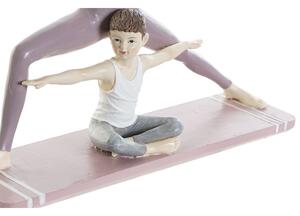 Dekorativní postava DKD Home Decor 24 x 6,5 x 19,5 cm Scandi Růžový Yoga
