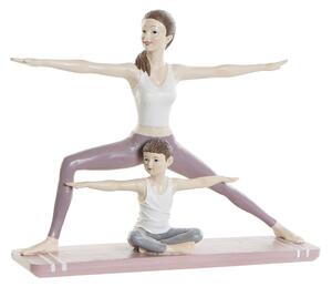 13493 Dekorativní postava DKD Home Decor 24 x 6,5 x 19,5 cm Scandi Růžový Yoga
