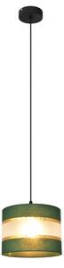 Lustr na lanku HELEN 1xE27/15W/230V pr. 20 cm zelená/zlatá