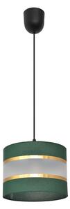 Lustr na lanku HELEN 1xE27/15W/230V pr. 20 cm zelená/zlatá