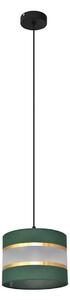 Lustr na lanku HELEN 1xE27/15W/230V pr. 20 cm zelená/zlatá