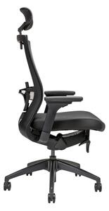 Kancelářská židle na kolečkách Office More MERENS SP – s područkami a opěrkou hlavy Modrá BI 204