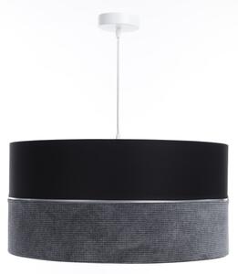 Lustr na lanku TWIST 1xE27/60W/230V černá/šedá/stříbrná