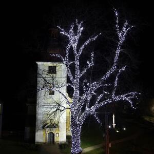 DLED SKNX105 LED světelný řetěz 5m, ledově bílá, 60 diod, IP67
