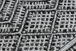 Makro Abra Kusový koberec Sisalový SION 22168 tkané na plocho černý ecru Rozměr: 80x150 cm