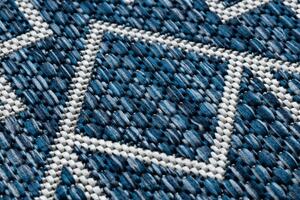 Balta Kusový koberec Sisalový SION 21778 tkaný na plocho modrý ecru Rozměr: 80x150 cm