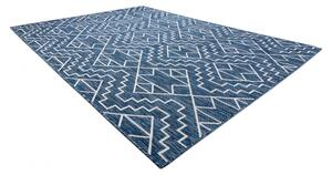 Balta Kusový koberec Sisalový SION 21778 tkaný na plocho modrý ecru Rozměr: 80x150 cm
