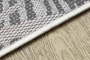 Balta Kusový koberec běhoun Sisalový SION 2837 tkané na plocho listy palmy ecru růžový Rozměr: 60x250 cm