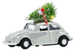 Vánoční autíčko Xmas Car Mini Silver House Doctor