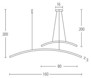 Zambelis 20130 - LED Stmívatelný lustr na lanku LED/48W/230V černá