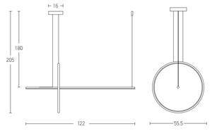Zambelis 20128 - LED Stmívatelný lustr na lanku LED/48W/230V