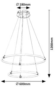Rabalux 72009 - LED Stmívatelný lustr na lanku IRELIA LED/55W/230V + DO