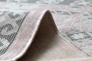 Balta Kusový koberec Sisalový SION 3007 tkaný na plocho růžový ecru Rozměr: 80x150 cm