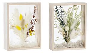 Dekorativní květina DKD Home Decor 16 x 6 x 21 cm Béžový Zelená Žlutý Cvijeće (2 kusů)