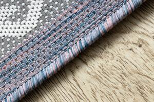 Balta Kusový koberec Sisalový SION 3007 tkaný na plocho modrý růžový ecru Rozměr: 200x290 cm