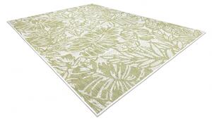 Balta Kusový koberec Sisalový SION 22128 tkaný na plocho listí ecru zelený Rozměr: 120x170 cm
