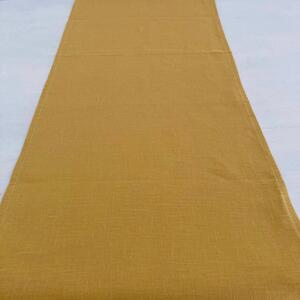 Lněný běhoun ubrus 145x40 cm žlutý