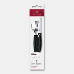 Victorinox - Sada příborů na piknik SWISS CLASSIC 3 ks černá