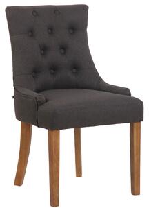 Jídelní židle Inverness ~ látka, dřevěné nohy antik světlé - Tmavě šedá