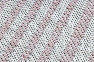Balta Kusový koberec Sisalový SION 22376 tkaný na plocho geometrický růžový ecru Rozměr: 120x170 cm